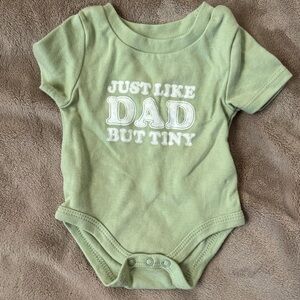 Green Baby Onesie - Just Like Dad But Tiny